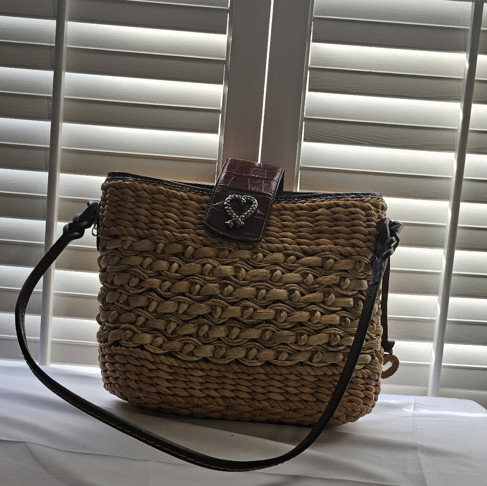 Stylish BrighonTan Woven Shoulder Bag